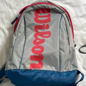 Wilson Junior Backpack Grey Blue & Red, Tennis Backpack